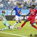 Gora Diouf (à droite), héros malheureux de la défaite du FC Sion.